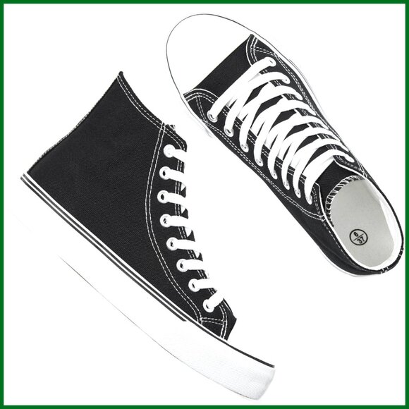 Shoes - High Top Canvas Sneakers Classic Lace Up Fashion Shoes Casual Retro Style